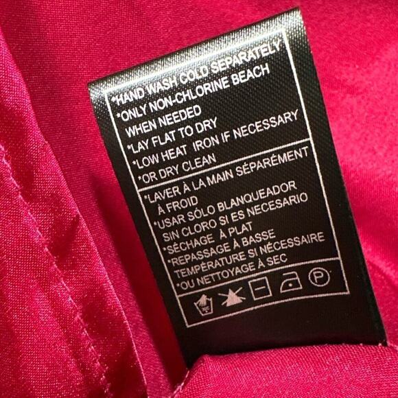 Steve Madden Romper Satin Ruffle One Shoulder Short Fuchsia Pink  Medium - Picture 8 of 9